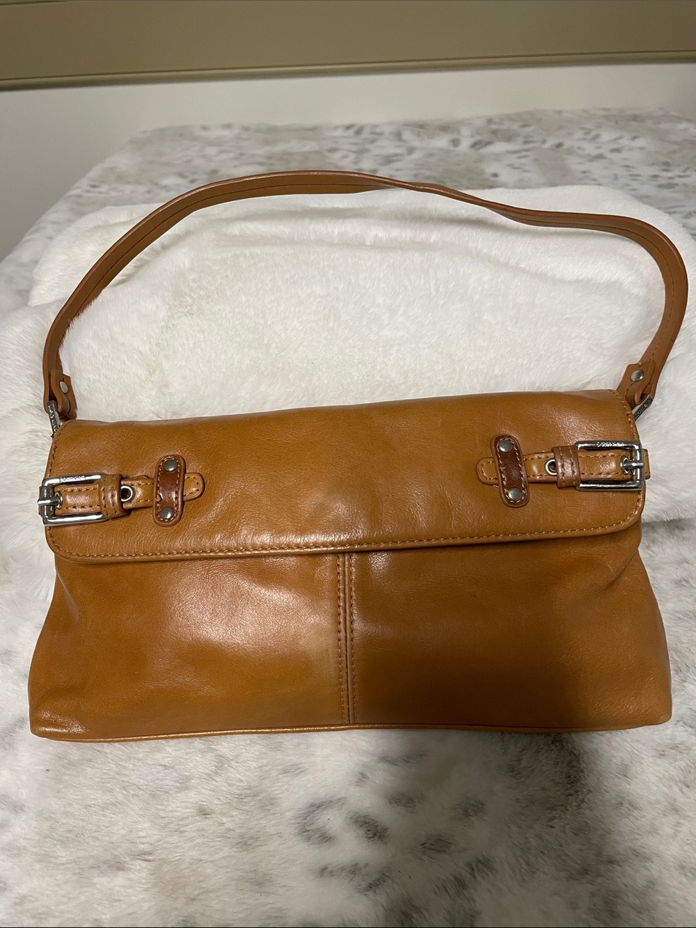 Calvin klein Tan Leather Clutch